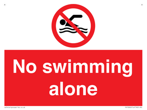 No swimming alone